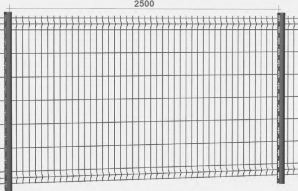 Panneau clôture gris 173 x 250 cm