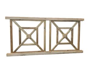 Garde-corps double en bois H.1 x L.2,10 m