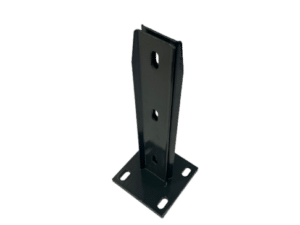 Platine pour poteau à clips RAL7016