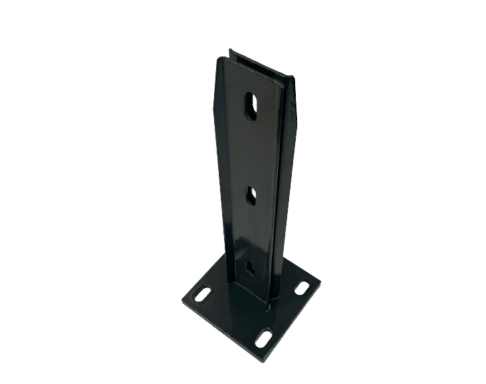 Platine pour poteau à clips RAL7016