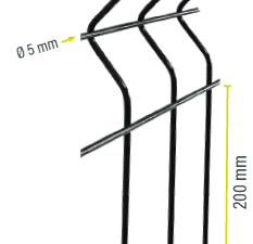 Grillage rigide RAL7016 - Fil 4/5 mm - Longueur 2m50 – Image 2