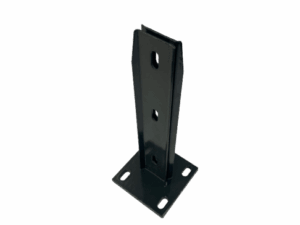 Platine pour poteau à clips RAL7016